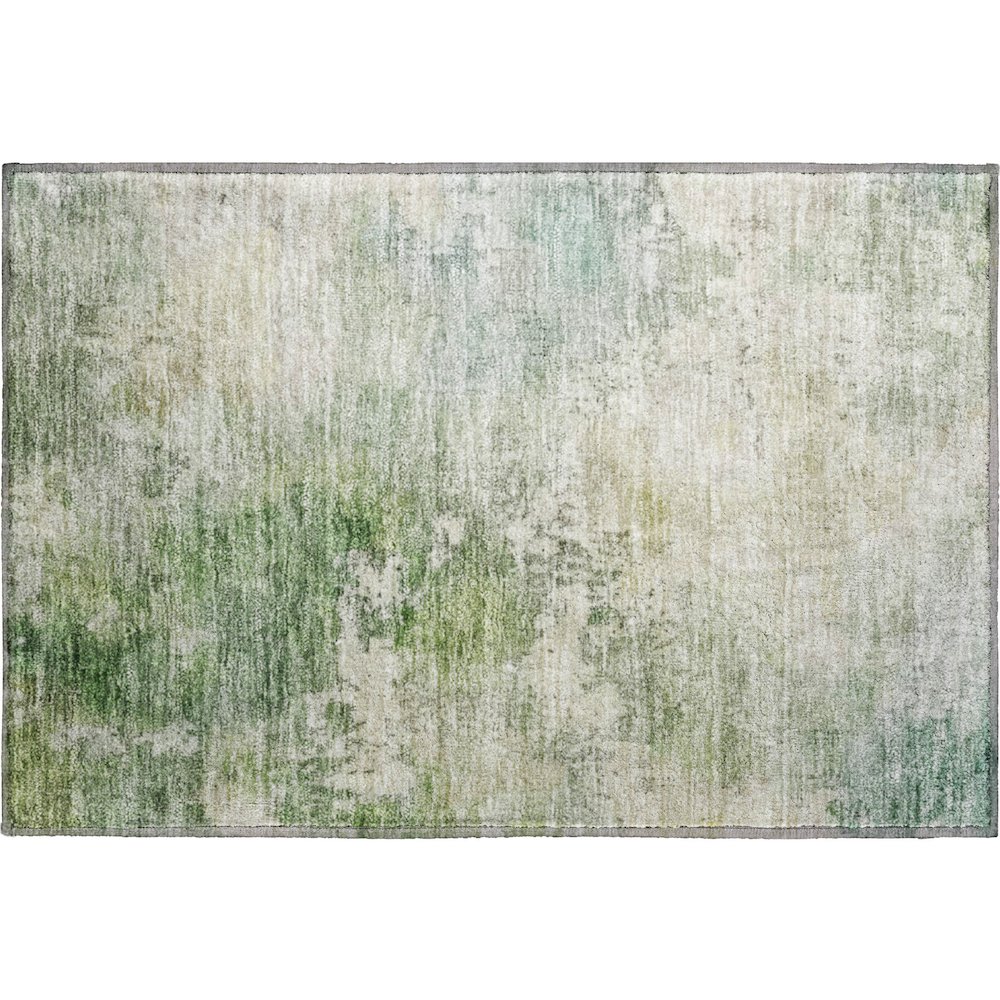 Luxury Washable Indoor/Outdoor Bresca Aloe 1'8" x 2'6" Rug. Picture 1