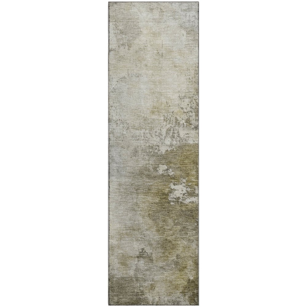Luxury Washable Indoor/Outdoor Bresca Wheat 2'3" x 7'6" Runner Rug. Picture 1