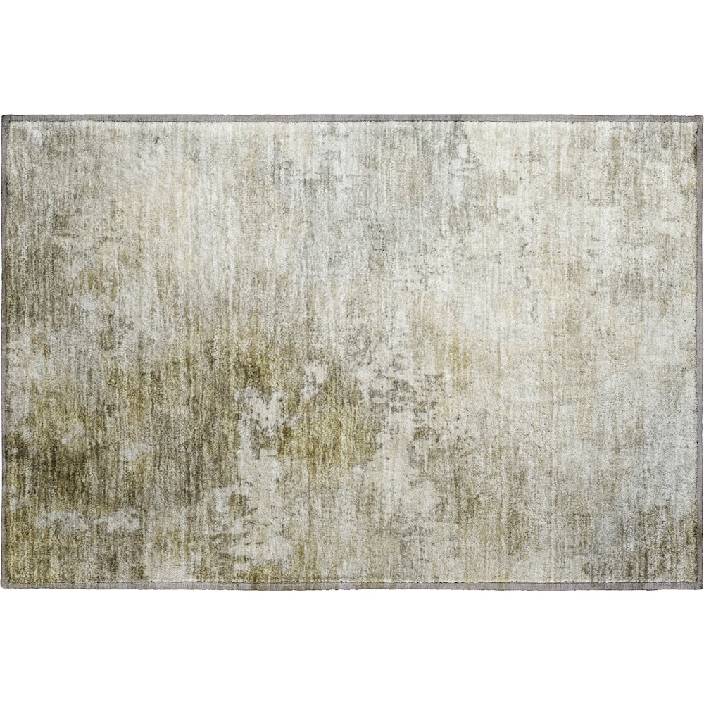 Luxury Washable Indoor/Outdoor Bresca Wheat 1'8" x 2'6" Rug. Picture 1