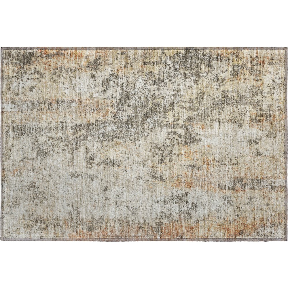 Luxury Washable Indoor/Outdoor Bresca Terracotta 1'8" x 2'6" Rug. Picture 1