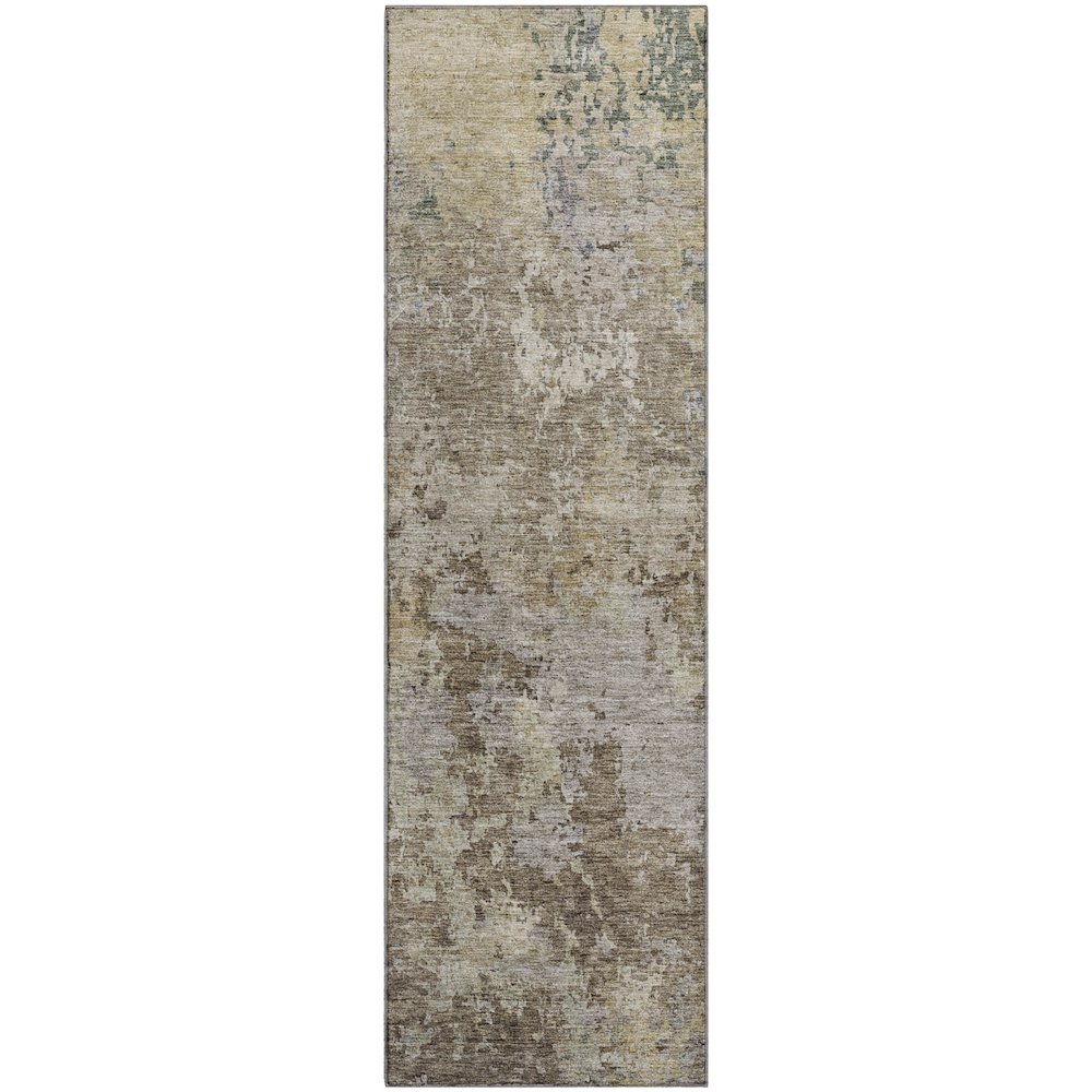 Luxury Washable Indoor/Outdoor Bresca Beige 2'3" x 7'6" Runner Rug. Picture 1