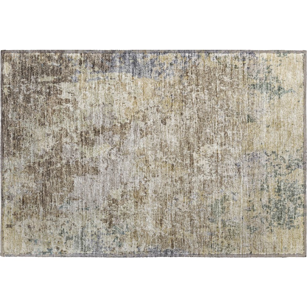 Luxury Washable Indoor/Outdoor Bresca Beige 1'8" x 2'6" Rug. Picture 1