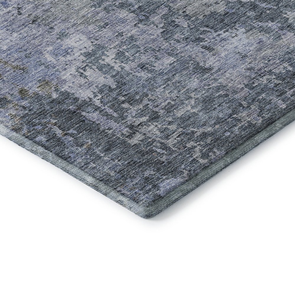 Luxury Washable Indoor/Outdoor Bresca Blue 1'8" x 2'6" Rug. Picture 2