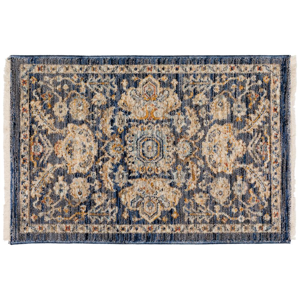 Bergama BE8 Navy 1'8" x 2'6" Rug. Picture 1