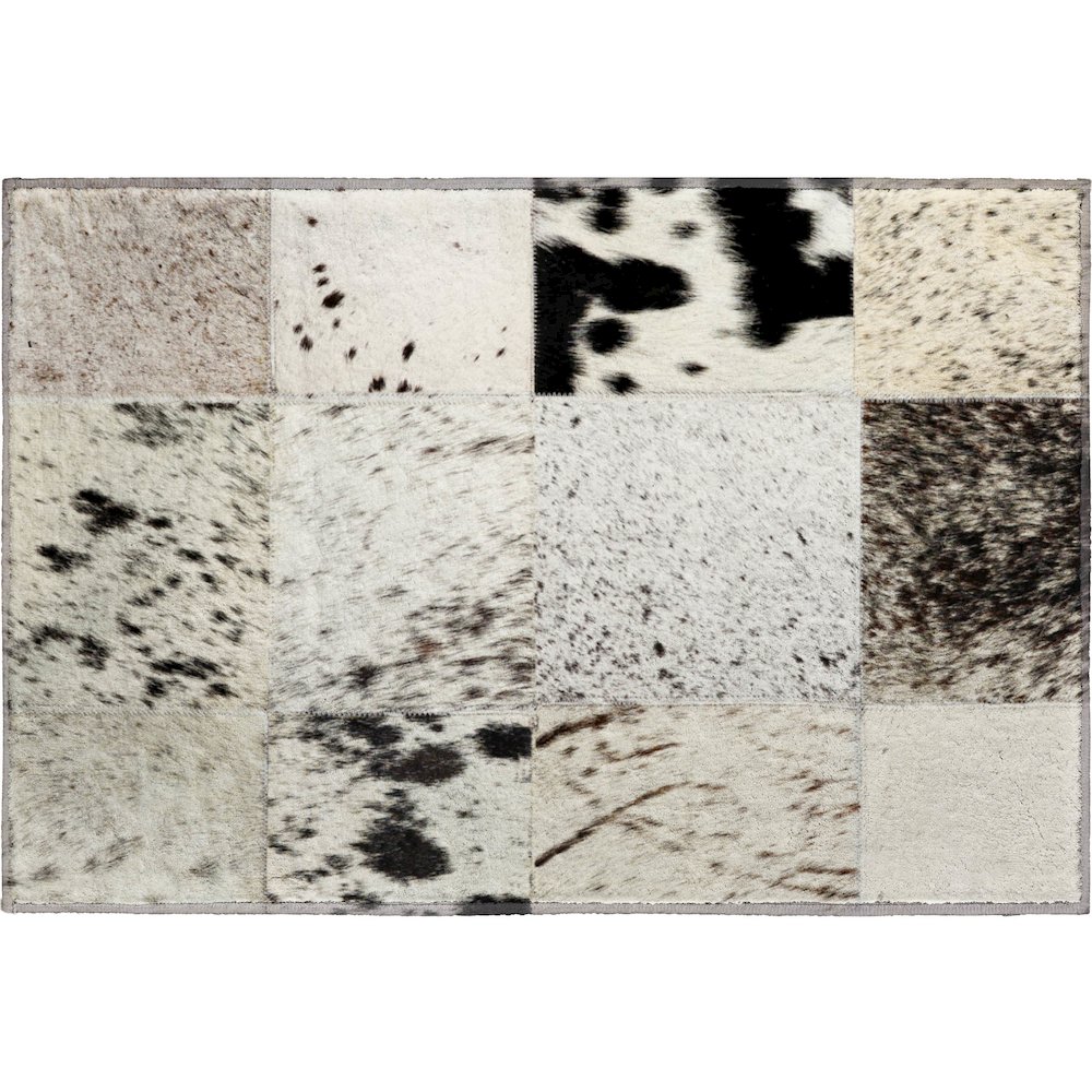 Luxury Washable Indoor/Outdoor Bozeman Cream 1'8" x 2'6" Rug. Picture 1