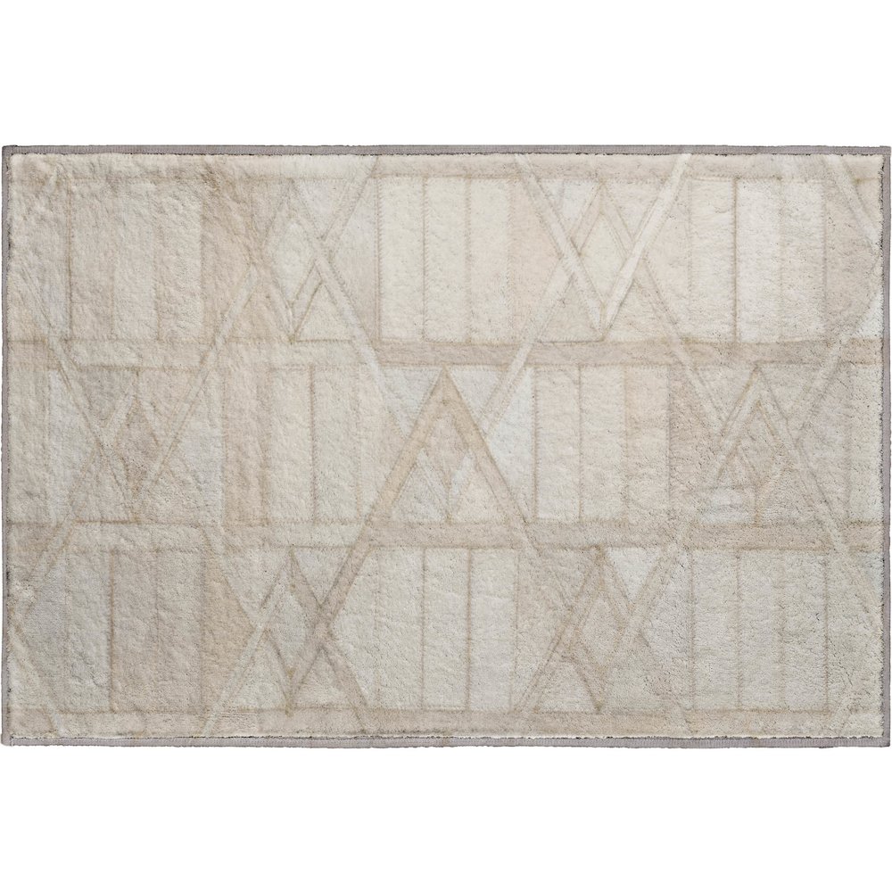 Luxury Washable Indoor/Outdoor Bozeman Linen 1'8" x 2'6" Rug. Picture 1