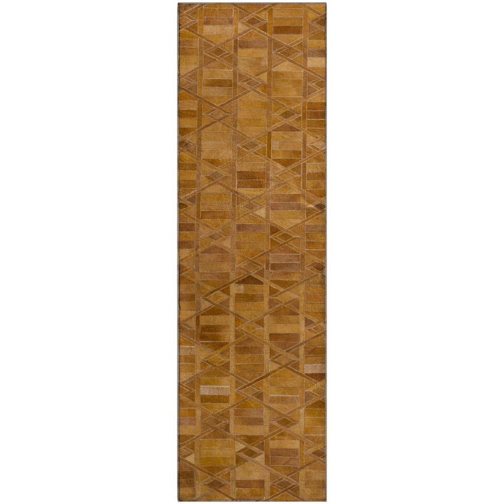 Luxury Washable Indoor/Outdoor Bozeman Rust 2'3" x 7'6" Runner Rug. Picture 1
