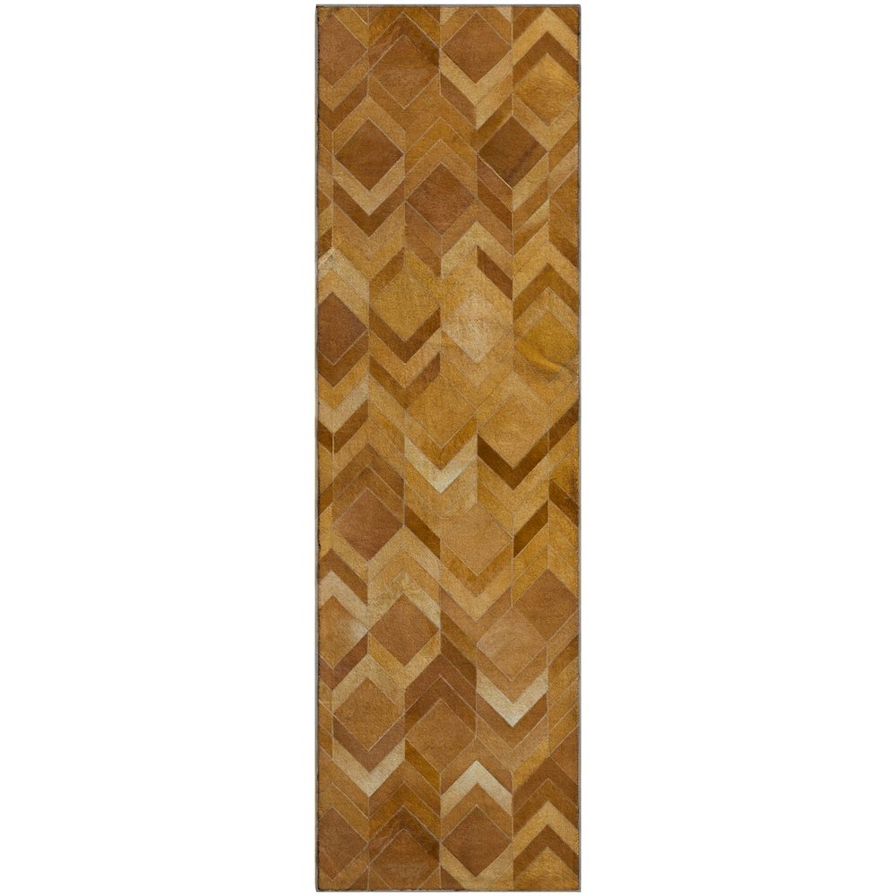 Luxury Washable Indoor/Outdoor Bozeman Rust 2'3" x 7'6" Runner Rug. Picture 1