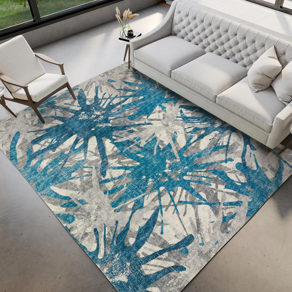 Brisbane BR6 Cobalt 3' x 5' Rug. Picture 2