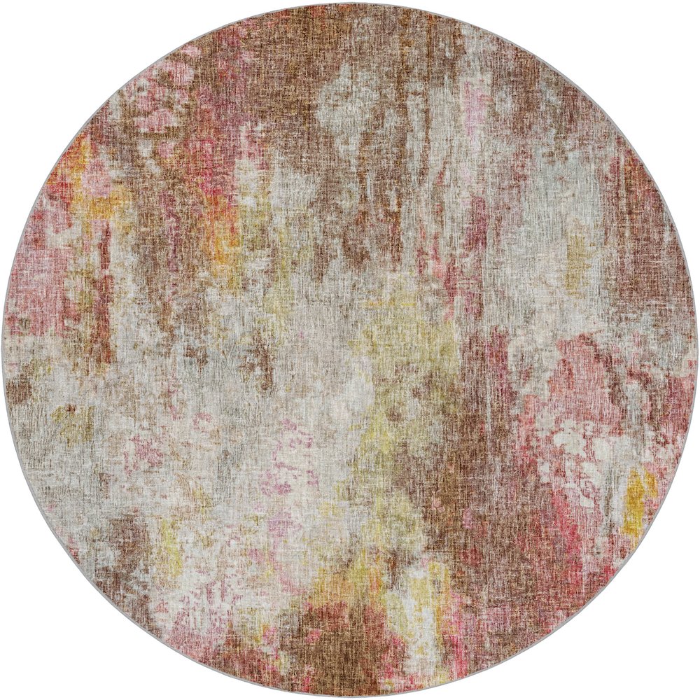 Luxury Washable Boca Blush 8' x 8' Round Rug. Picture 1