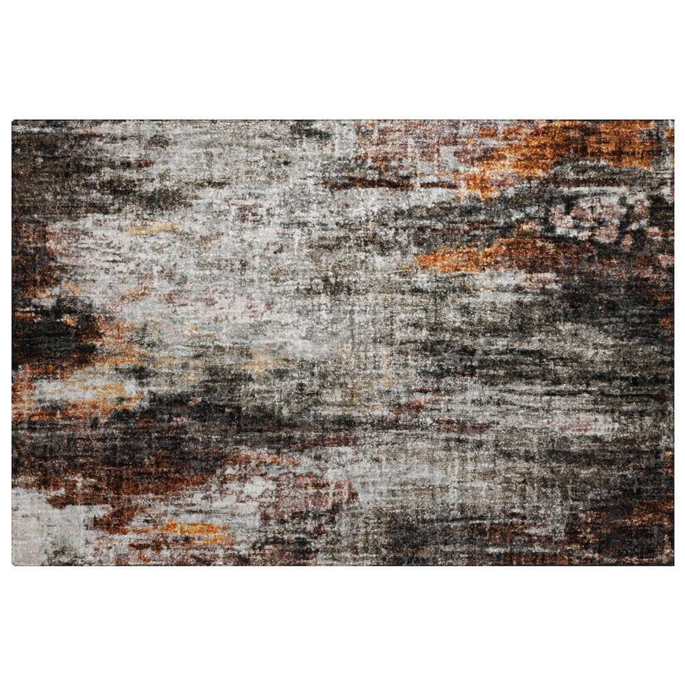 Luxury Washable Boca Gray 1'8" x 2'6" Rug. Picture 1