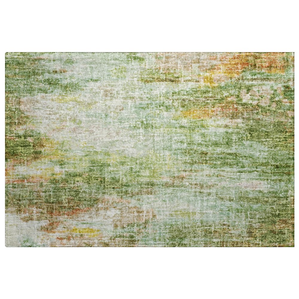 Luxury Washable Boca Sage 1'8" x 2'6" Rug. Picture 1