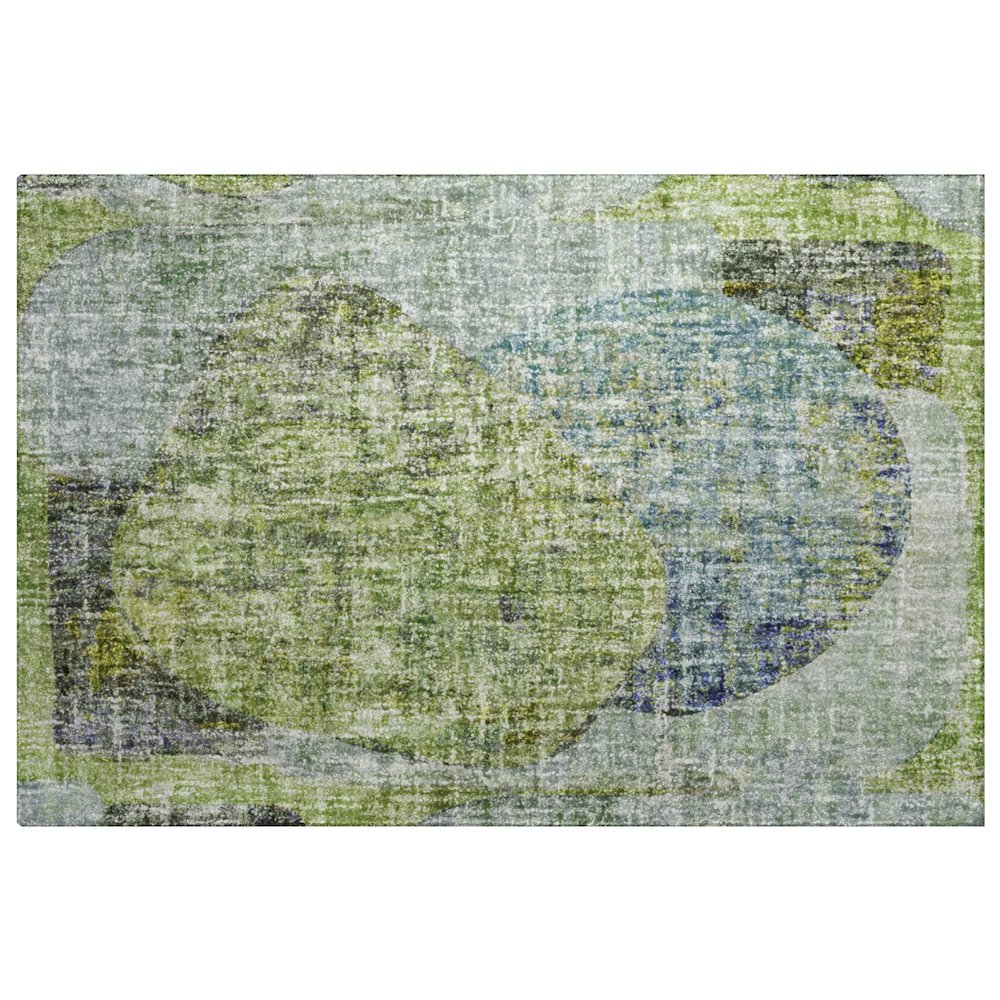 Luxury Washable Boca Aloe 1'8" x 2'6" Rug. Picture 1