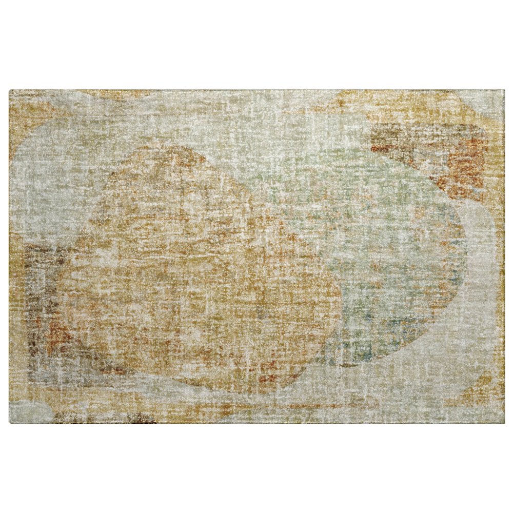Luxury Washable Boca Taupe 1'8" x 2'6" Rug. Picture 1