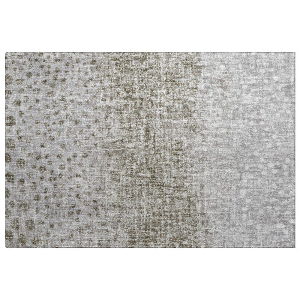 Luxury Washable Boca Taupe 1'8" x 2'6" Rug. Picture 1