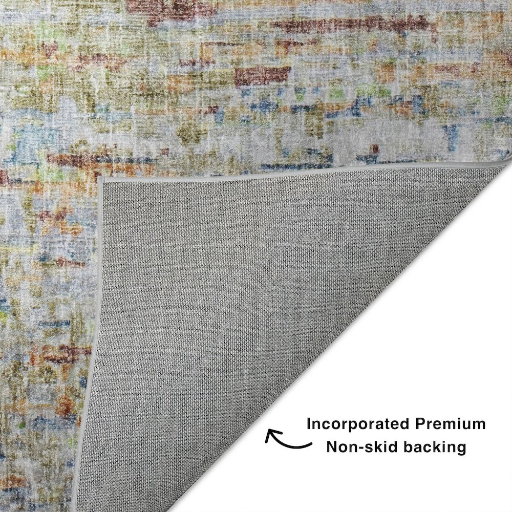 Luxury Washable Boca Putty 1'8" x 2'6" Rug. Picture 4