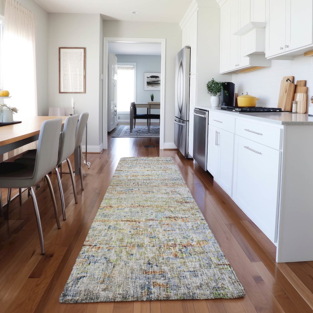 Luxury Washable Boca Putty 2'3" x 7'6" Runner Rug. Picture 5