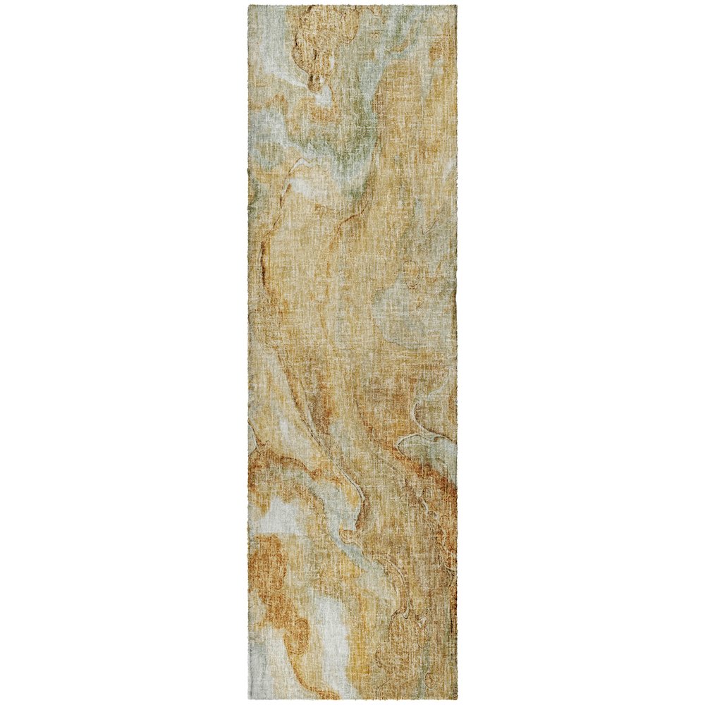 Luxury Washable Boca Copper 2'3" x 7'6" Runner Rug. Picture 1