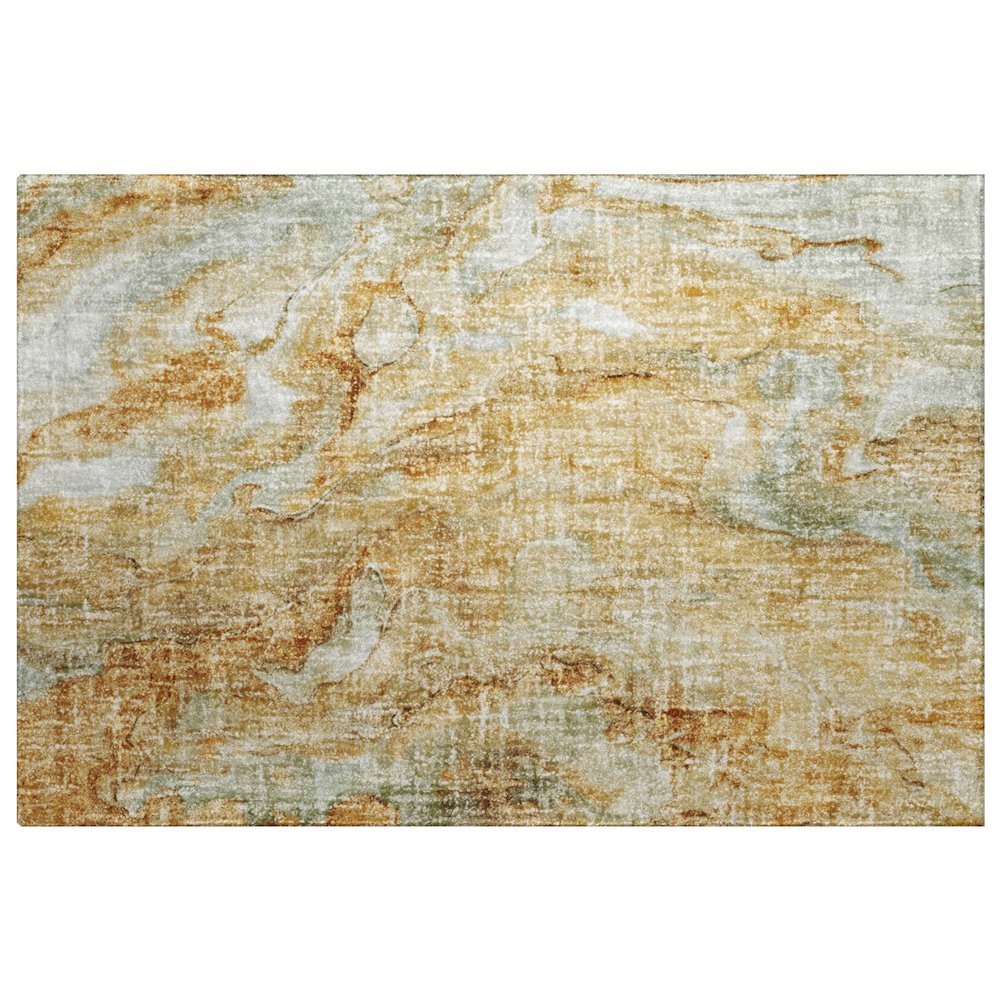 Luxury Washable Boca Copper 1'8" x 2'6" Rug. Picture 1