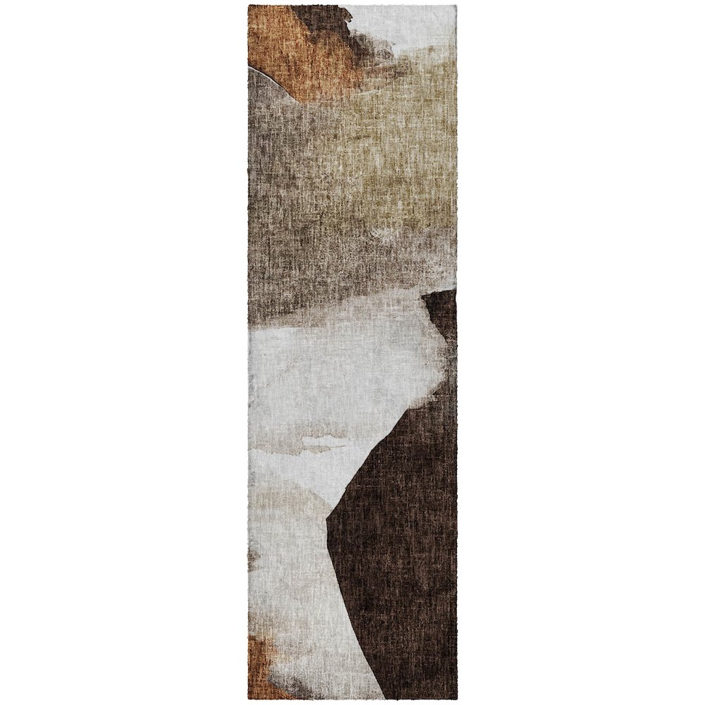 Luxury Washable Boca Taupe 2'3" x 7'6" Runner Rug. Picture 1