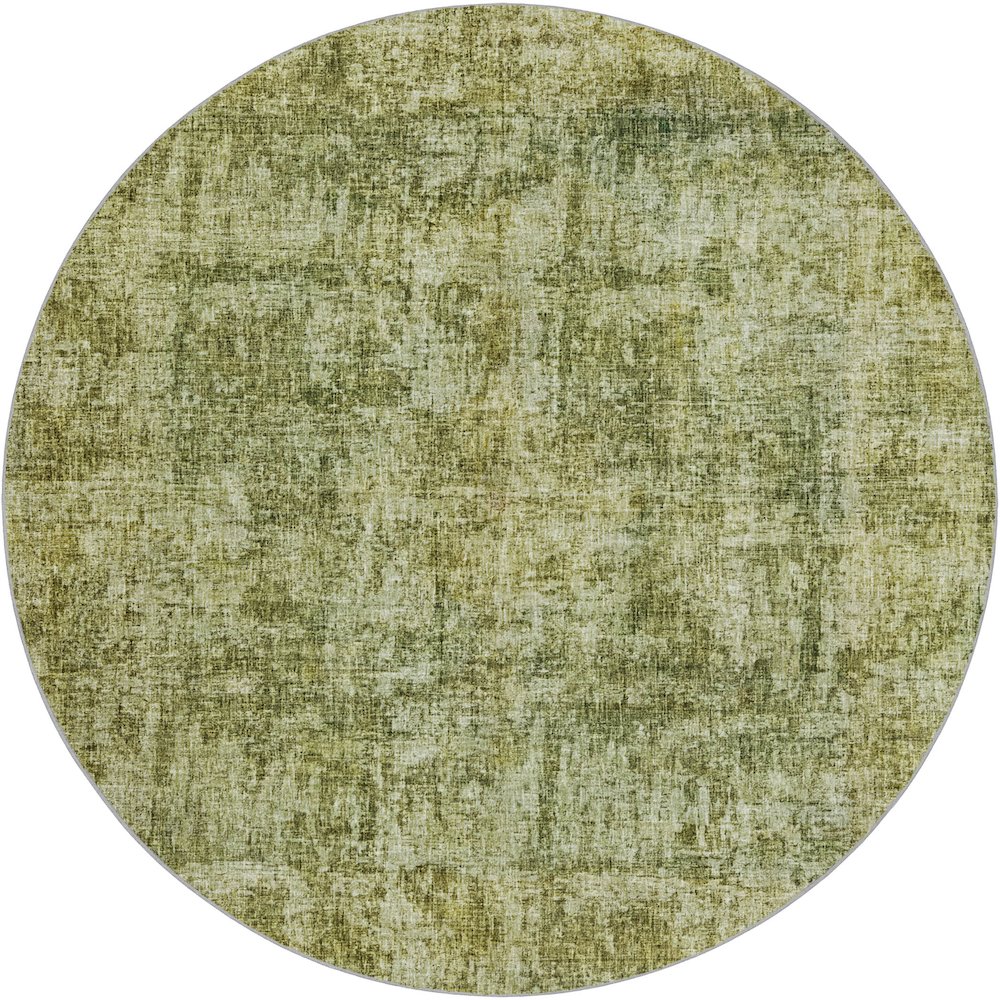 Luxury Washable Boca Aloe 8' x 8' Round Rug. Picture 1