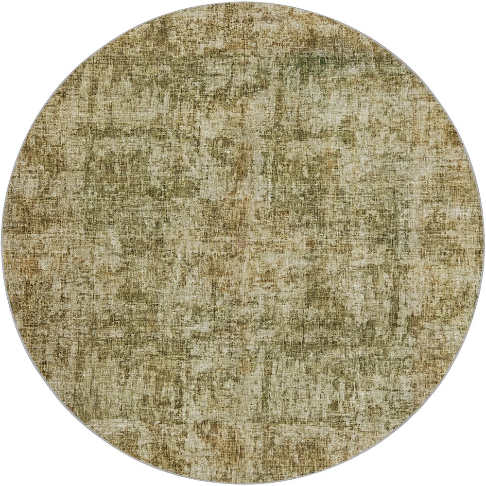 Luxury Washable Boca Taupe 8' x 8' Round Rug. Picture 1