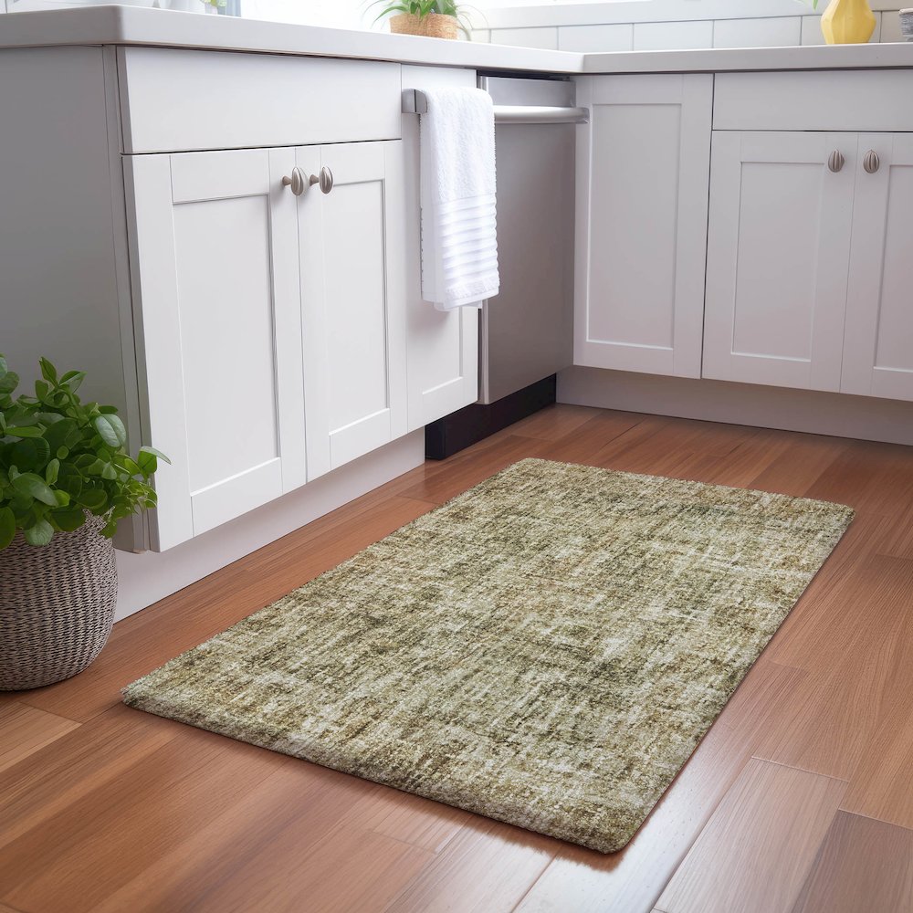 Luxury Washable Boca Taupe 1'8" x 2'6" Rug. Picture 5
