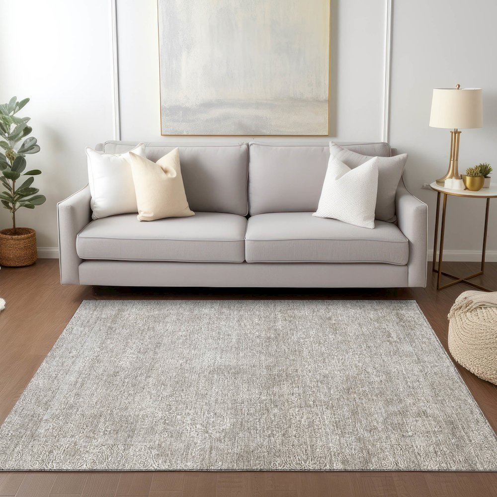 Luxury Washable Indoor/Outdoor Burano Linen 2'6" x 3'10" Rug. Picture 5