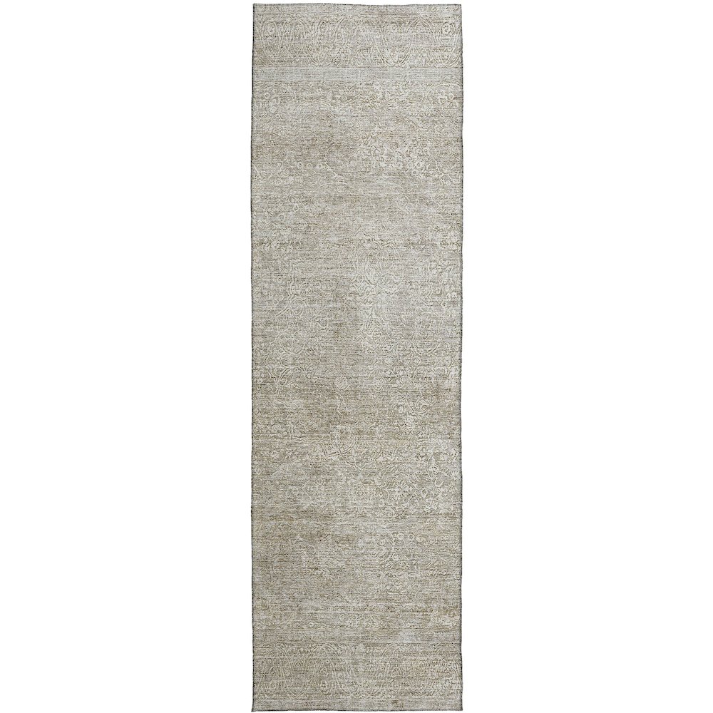 Luxury Washable Indoor/Outdoor Burano Linen 2'3" x 7'6" Runner Rug. Picture 1