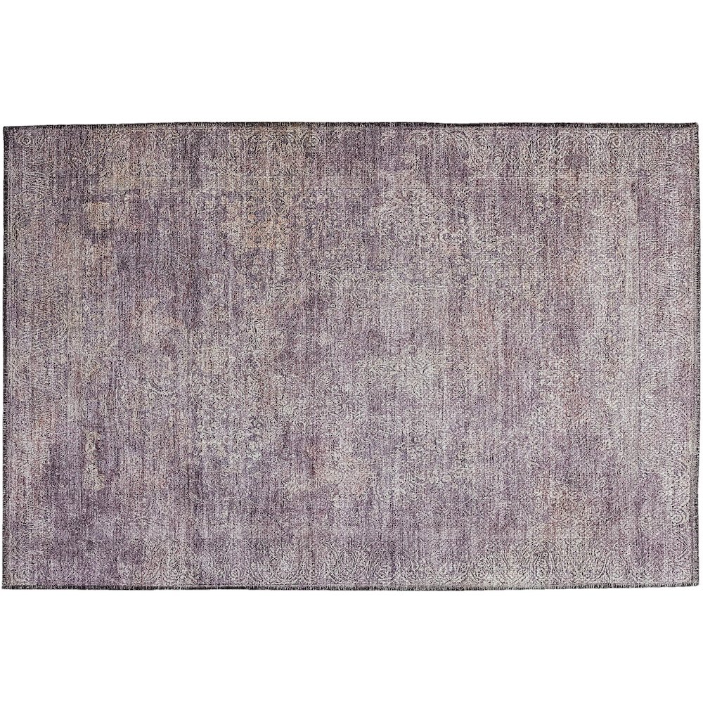 Luxury Washable Indoor/Outdoor Burano Plum 1'8" x 2'6" Rug. Picture 1