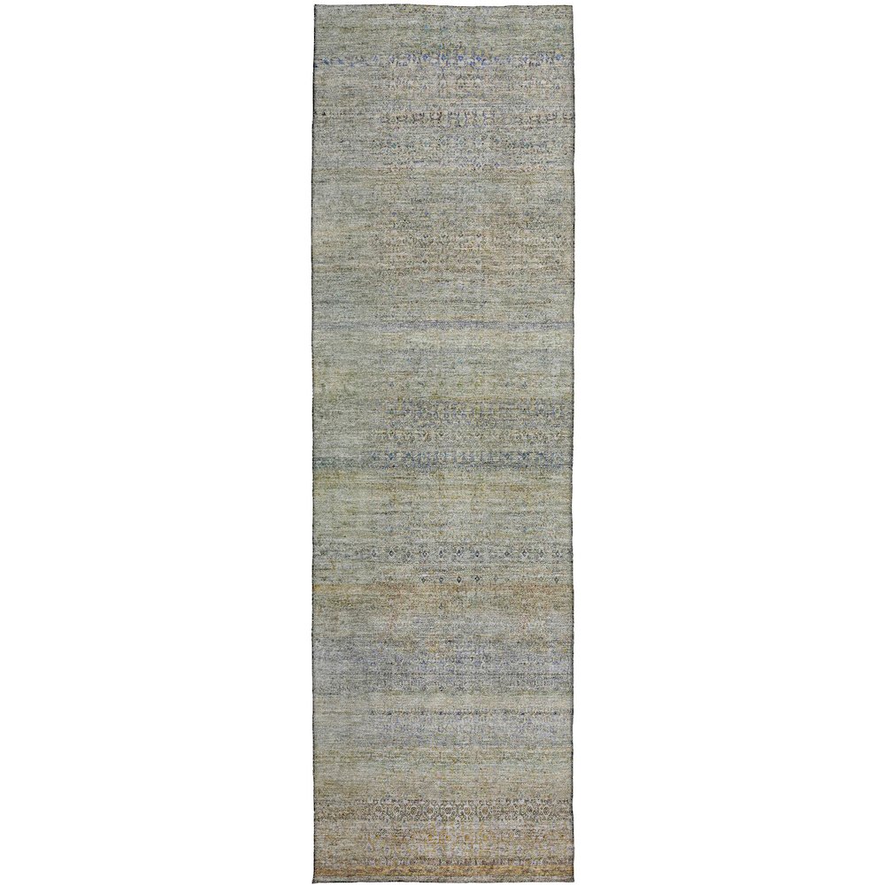 Luxury Washable Indoor/Outdoor Burano Seafoam 2'3" x 7'6" Runner Rug. Picture 1