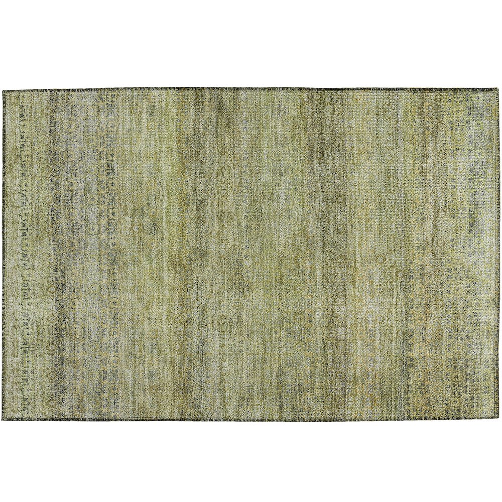 Luxury Washable Indoor/Outdoor Burano Aloe 1'8" x 2'6" Rug. Picture 1