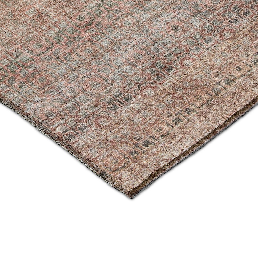 Luxury Washable Indoor/Outdoor Burano Coral 1'8" x 2'6" Rug. Picture 2