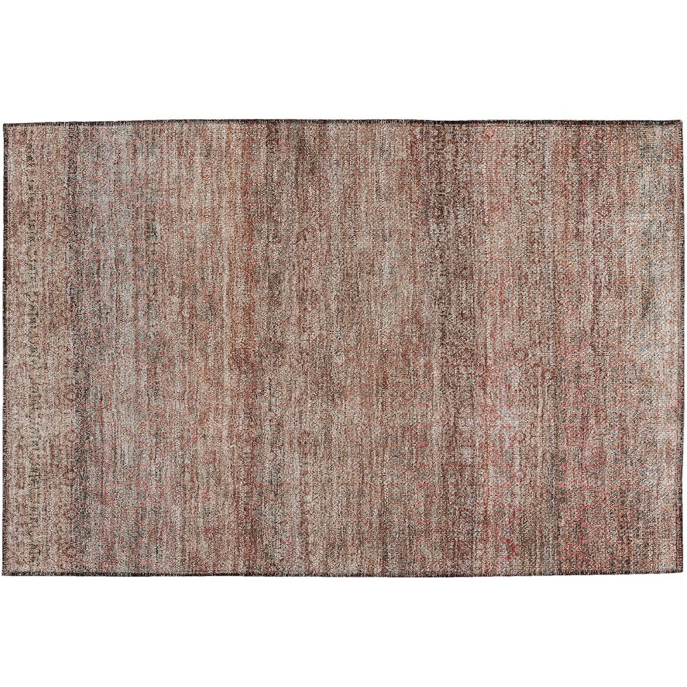 Luxury Washable Indoor/Outdoor Burano Coral 1'8" x 2'6" Rug. Picture 1