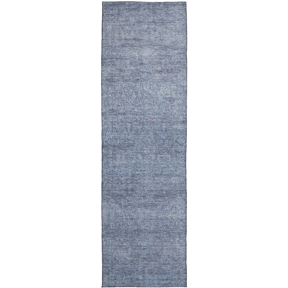 Luxury Washable Indoor/Outdoor Burano Sky 2'3" x 7'6" Runner Rug. Picture 1