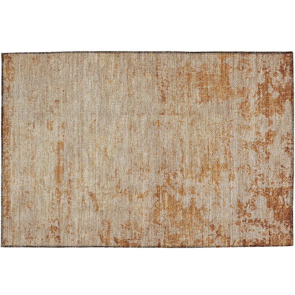 Luxury Washable Indoor/Outdoor Burano Copper 1'8" x 2'6" Rug. Picture 1