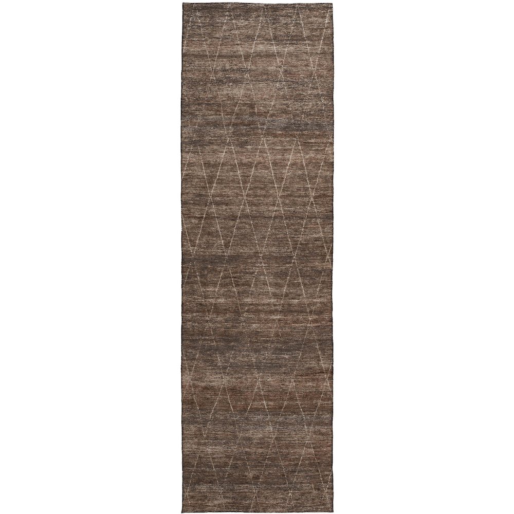 Luxury Washable Indoor/Outdoor Burano Coffee 2'3" x 7'6" Runner Rug. Picture 1