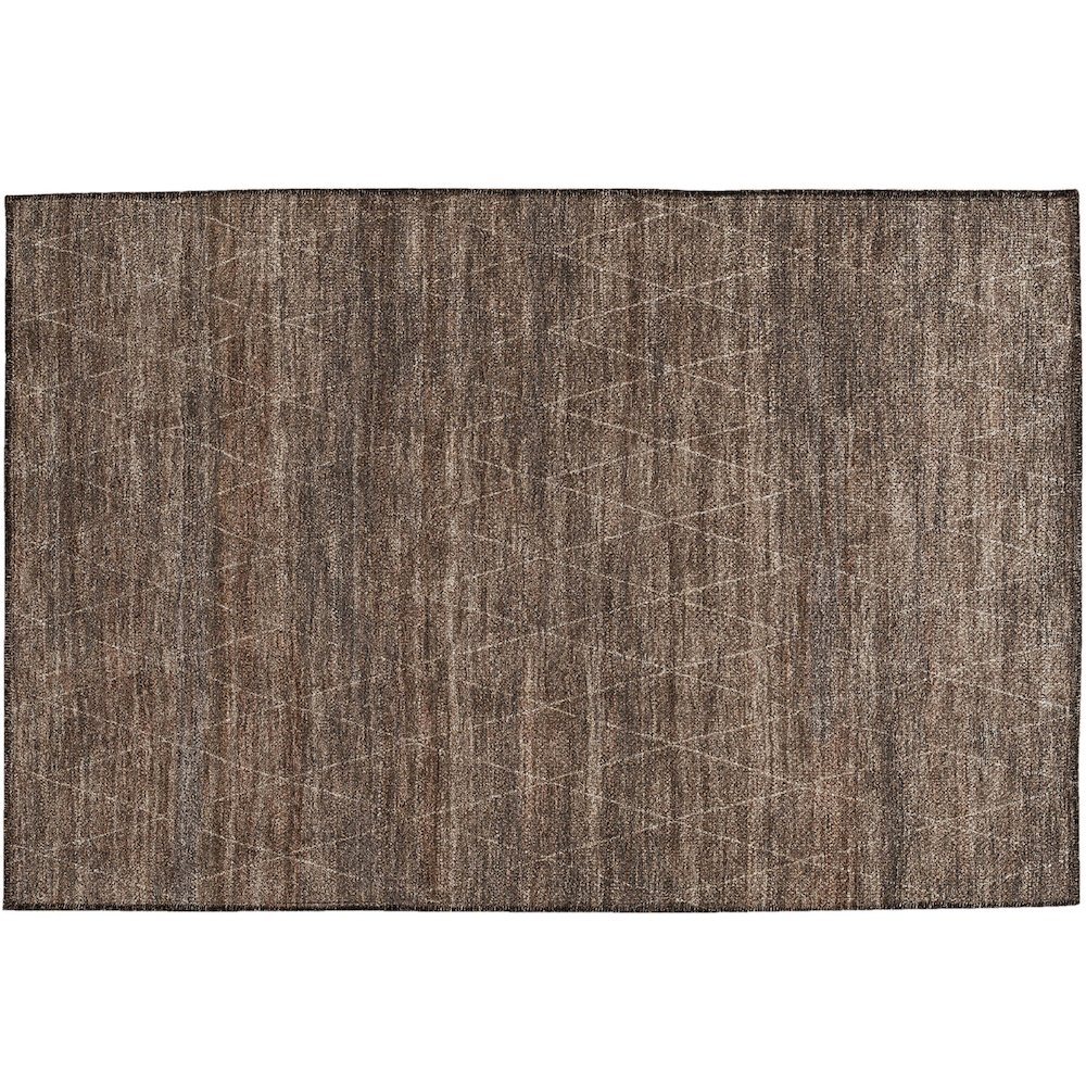 Luxury Washable Indoor/Outdoor Burano Coffee 1'8" x 2'6" Rug. Picture 1