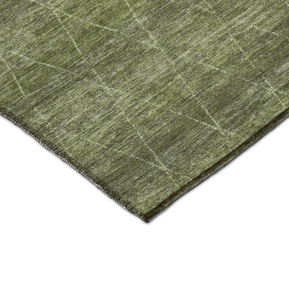 Luxury Washable Indoor/Outdoor Burano Olive 1'8" x 2'6" Rug. Picture 2