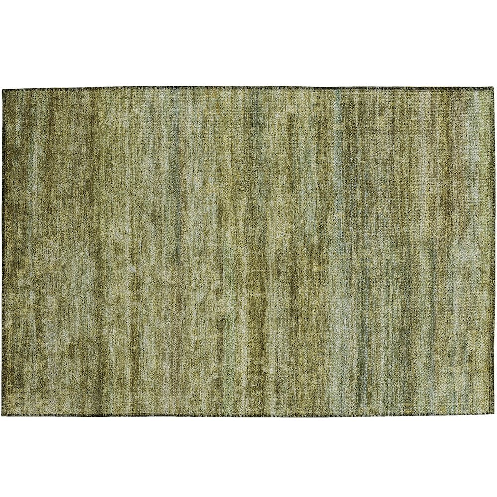 Luxury Washable Indoor/Outdoor Burano Olive 1'8" x 2'6" Rug. Picture 1