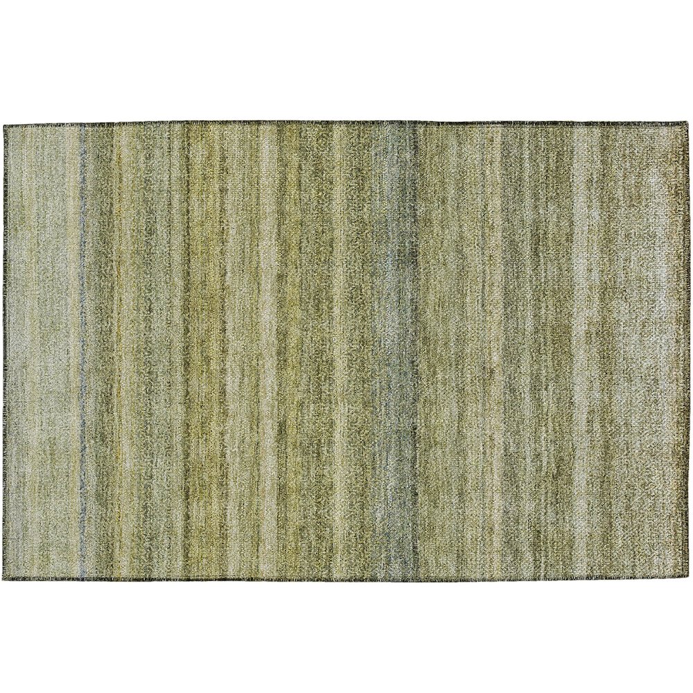 Luxury Washable Indoor/Outdoor Burano Aloe 1'8" x 2'6" Rug. Picture 1
