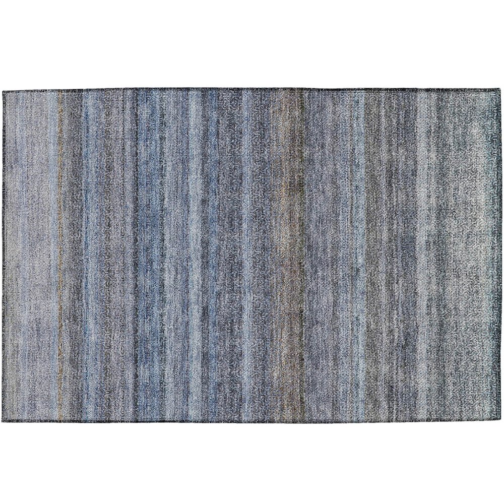 Luxury Washable Indoor/Outdoor Burano Blue 1'8" x 2'6" Rug. Picture 1