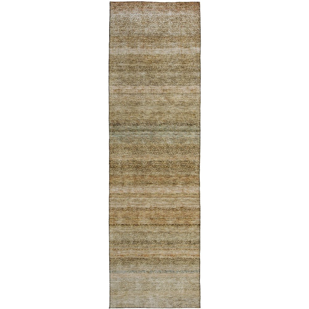 Luxury Washable Indoor/Outdoor Burano Copper 2'3" x 7'6" Runner Rug. Picture 1