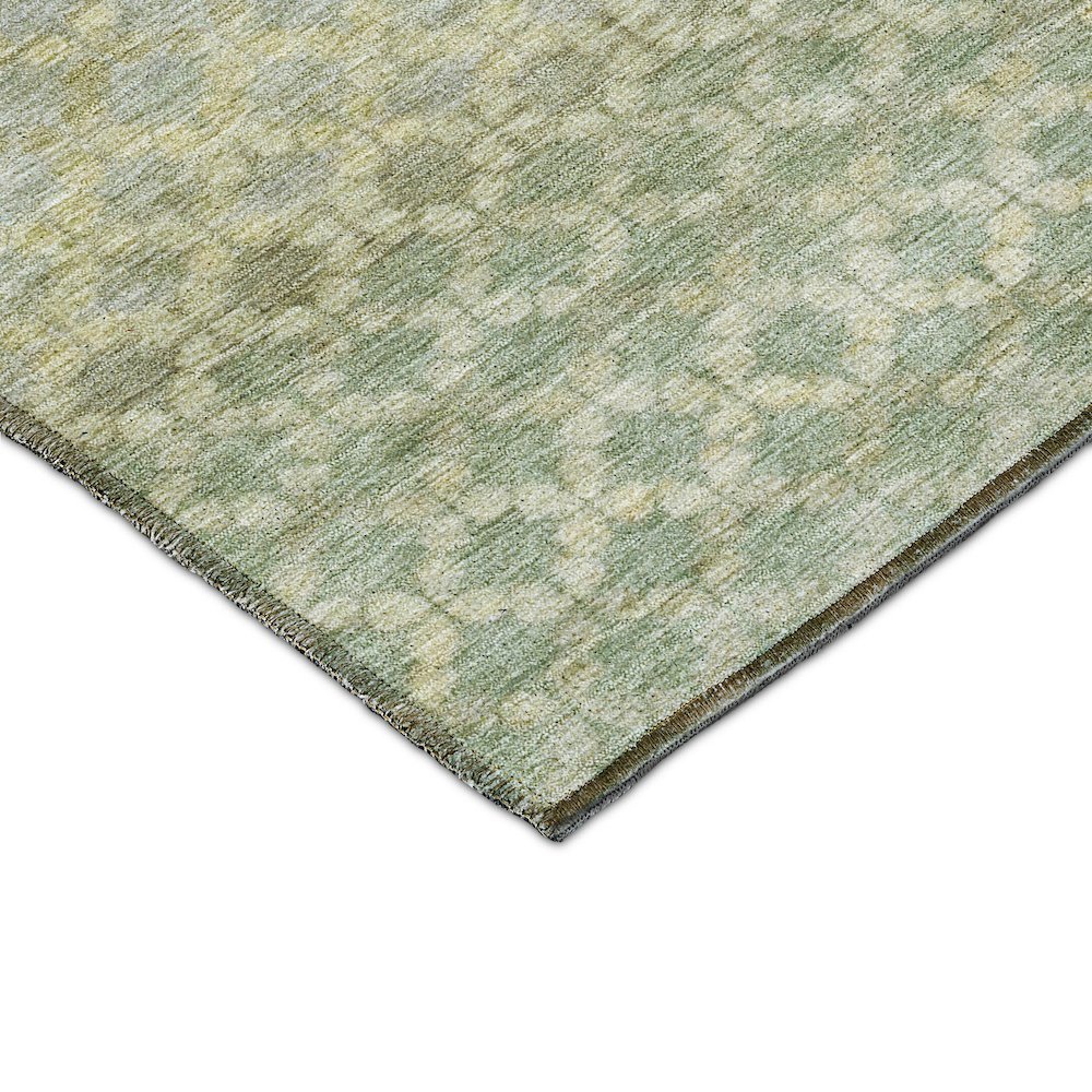 Luxury Washable Indoor/Outdoor Burano Aloe 1'8" x 2'6" Rug. Picture 2