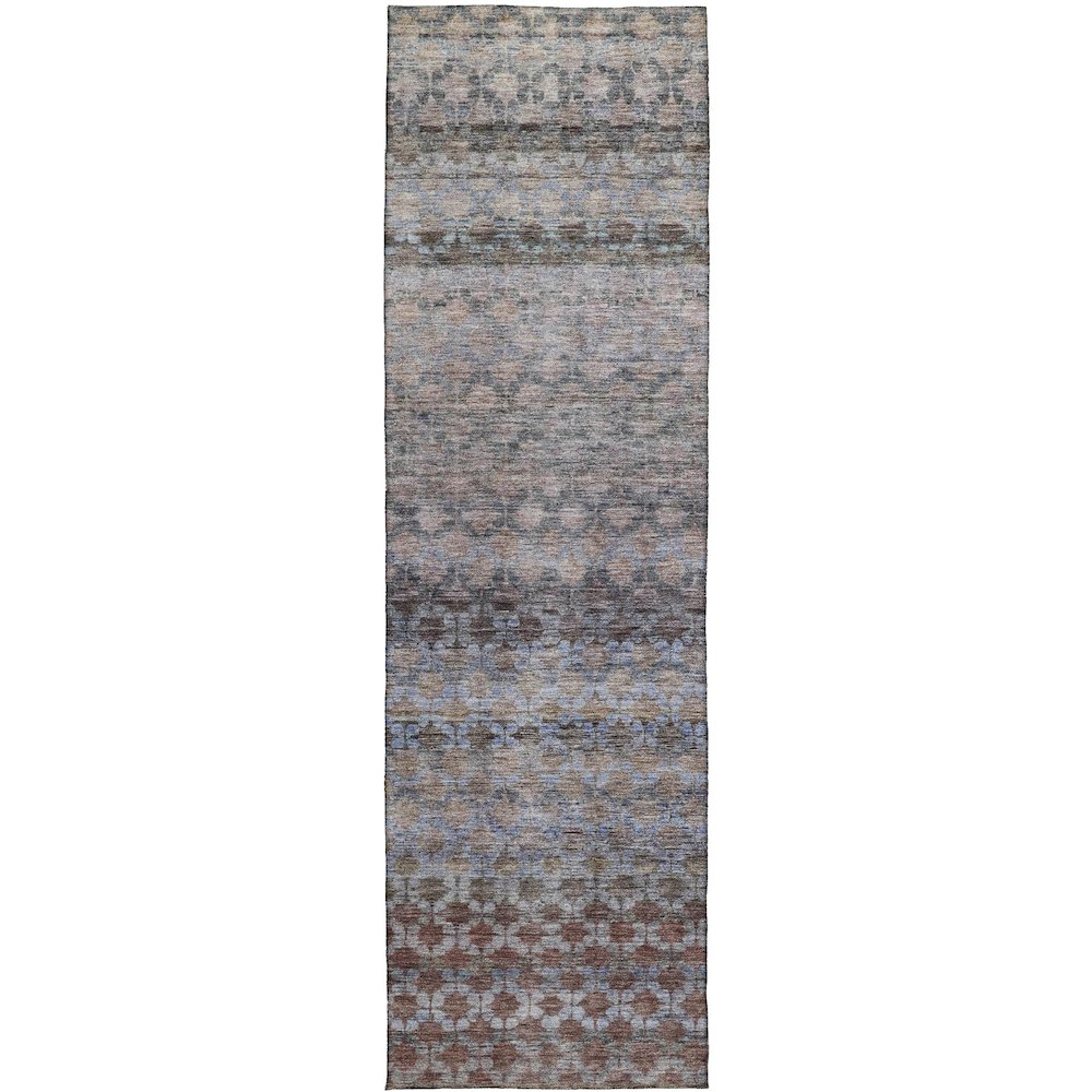 Luxury Washable Indoor/Outdoor Burano Brown 2'3" x 7'6" Runner Rug. Picture 1