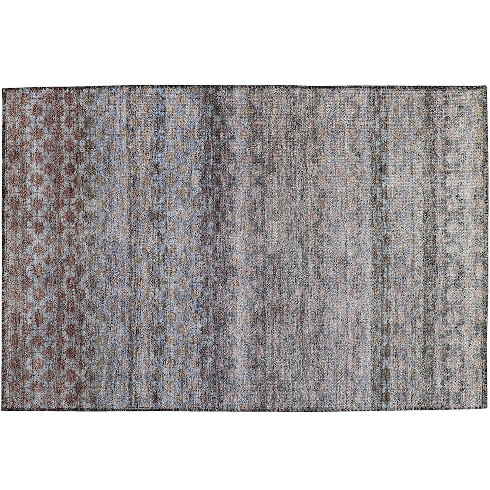 Luxury Washable Indoor/Outdoor Burano Brown 1'8" x 2'6" Rug. Picture 1