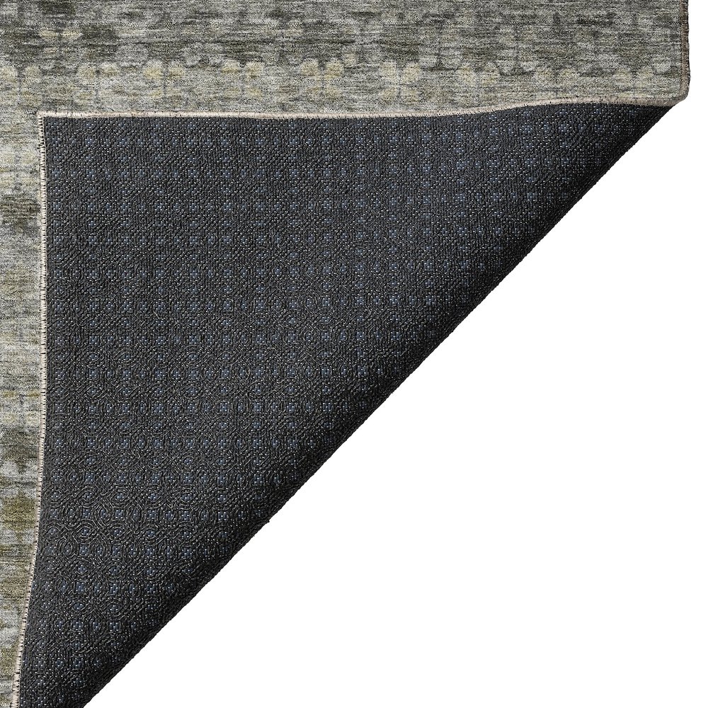 Luxury Washable Indoor/Outdoor Burano Pewter 1'8" x 2'6" Rug. Picture 4