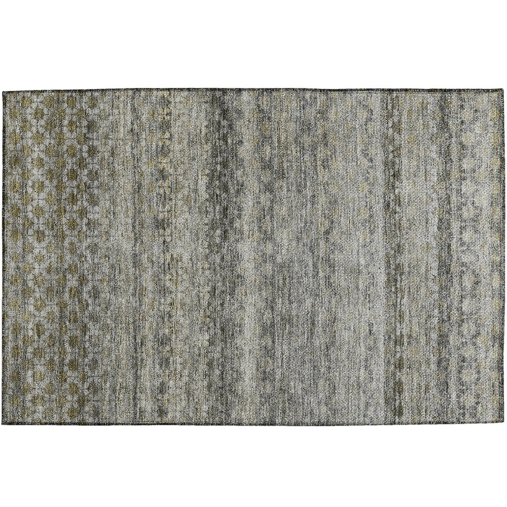 Luxury Washable Indoor/Outdoor Burano Pewter 1'8" x 2'6" Rug. Picture 1