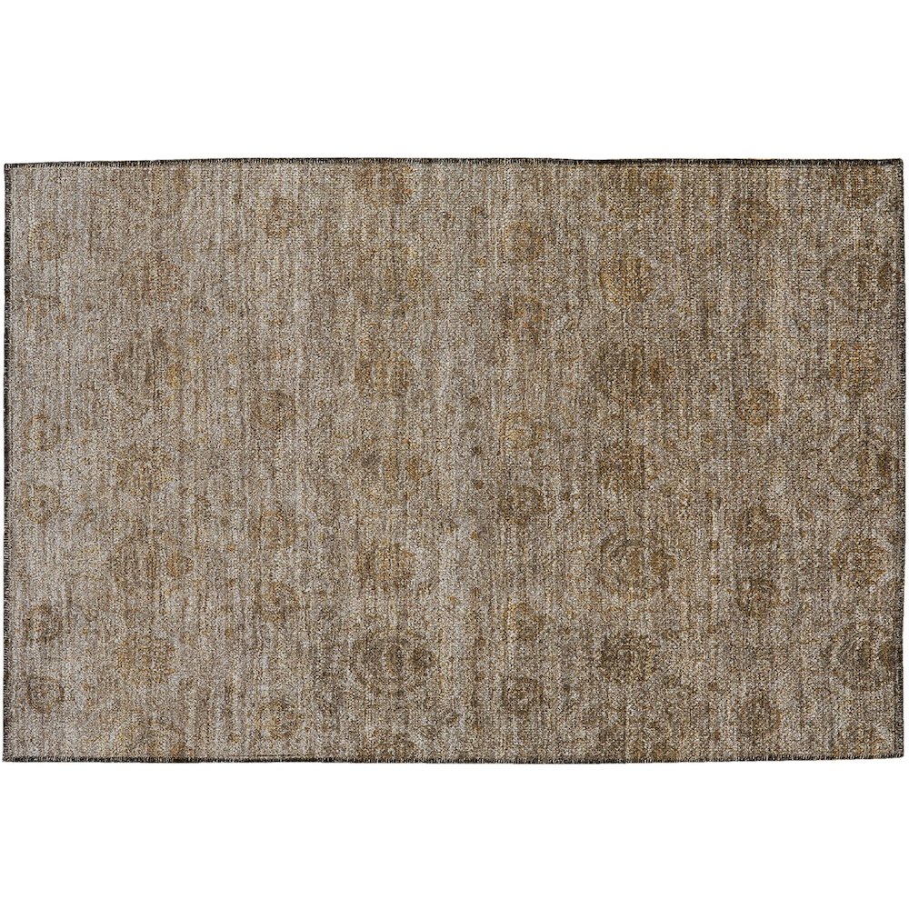 Luxury Washable Indoor/Outdoor Burano Brown 1'8" x 2'6" Rug. Picture 1