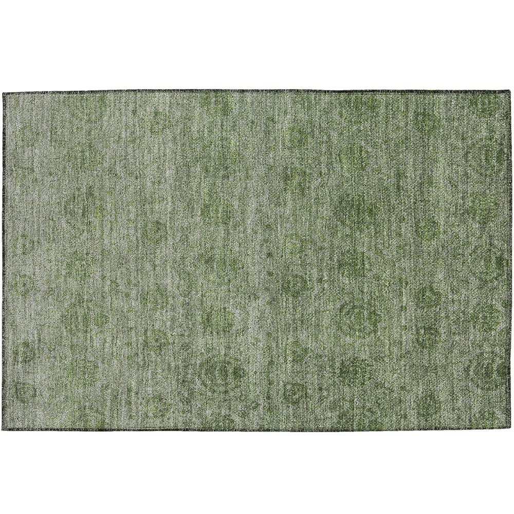 Luxury Washable Indoor/Outdoor Burano Olive 1'8" x 2'6" Rug. Picture 1
